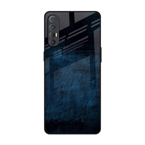 Dark Blue Grunge Glossy Case for Oppo Reno 3 Pro