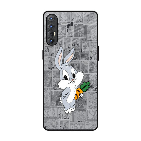 Cute Baby Bunny Glossy Case for Oppo Reno 3 Pro