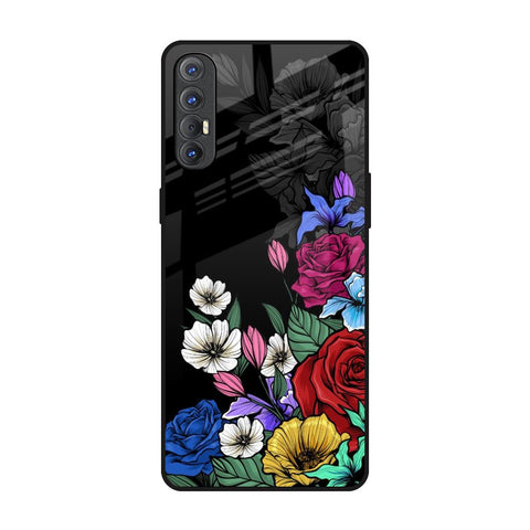 Rose Flower Bunch Art Glossy Case for Oppo Reno 3 Pro