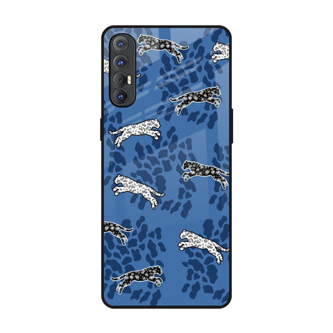 Blue Cheetah Glossy Case for Oppo Reno 3 Pro