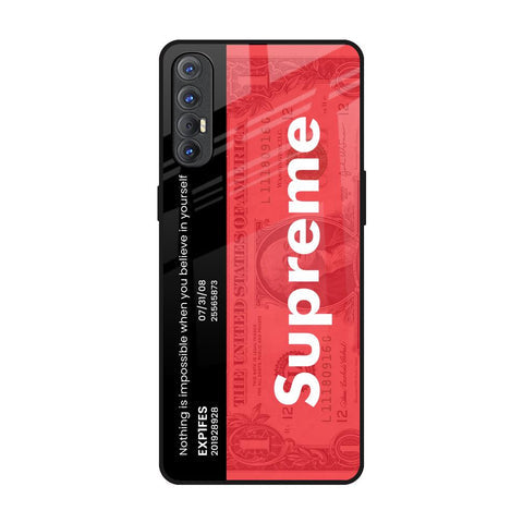 Supreme Ticket Glossy Case for Oppo Reno 3 Pro