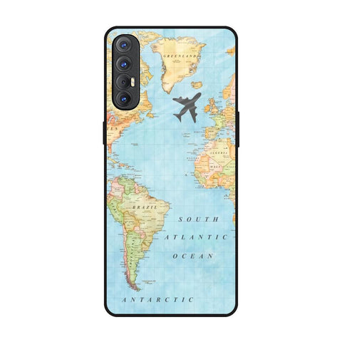 Travel Map Glossy Case for Oppo Reno 3 Pro