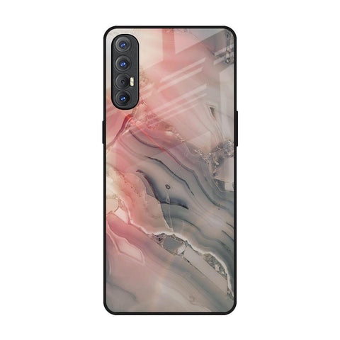 Pink And Grey Marble Glossy Case For Oppo Reno 3 Pro
