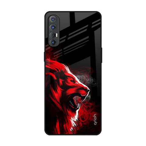 Red Angry Lion Glossy Case for Oppo Reno 3 Pro