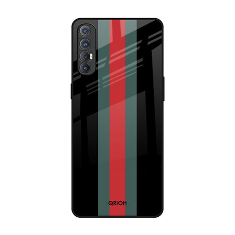 Vertical Stripes Glossy Case for Oppo Reno 3 Pro