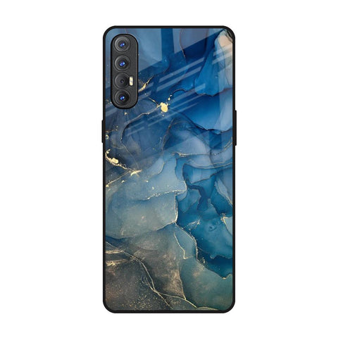 Blue Cool Marble Glossy Case for Oppo Reno 3 Pro