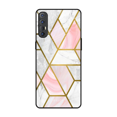 Geometrical Marble Glossy Case for Oppo Reno 3 Pro