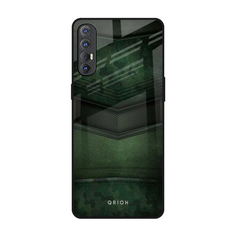 Green Leather Glossy Case for Oppo Reno 3 Pro