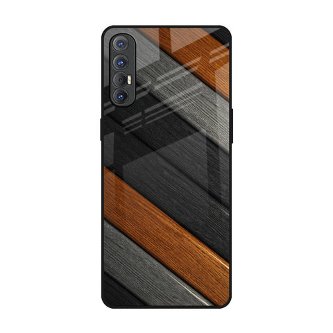 Tri Color Wood Glossy Case for Oppo Reno 3 Pro