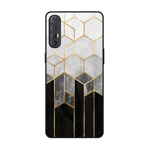 Tricolor Pattern Glossy Case for Oppo Reno 3 Pro