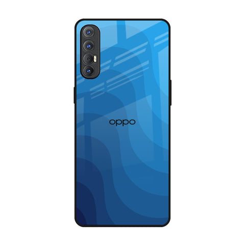 Blue Wave Abstract Glossy Case for Oppo Reno 3 Pro