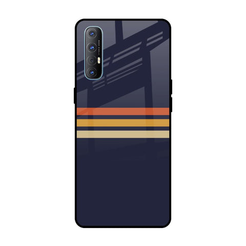 Tricolor Stripes Glossy Case For Oppo Reno 3 Pro