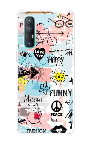 Happy Doodle Soft Cover for Oppo Reno 3 Pro