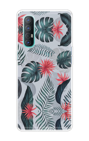 Retro Floral Leaf Soft Cover for Oppo Reno 3 Pro