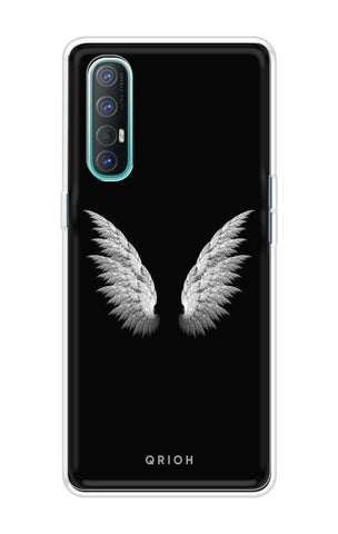 White Angel Wings Soft Cover for Oppo Reno 3 Pro