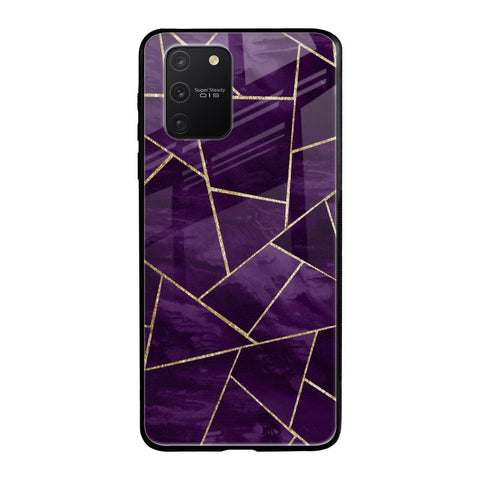 Geometric Purple Glossy Case For Samsung Galaxy S10 lite
