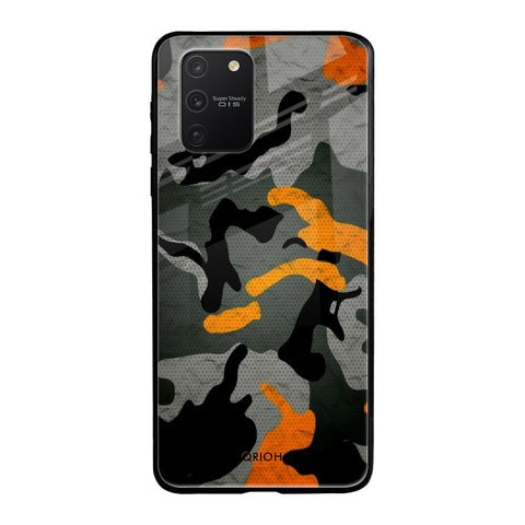 Camouflage Orange Glossy Case For Samsung Galaxy S10 lite