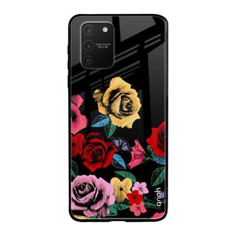 Floral Decorative Glossy Case For Samsung Galaxy S10 lite
