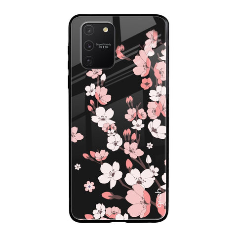 Black Cherry Blossom Glossy Case for Samsung Galaxy S10 lite