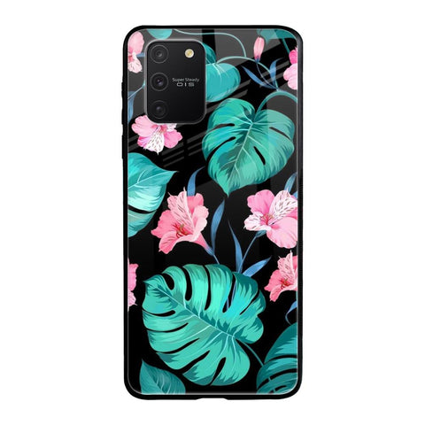 Tropical Leaves & Pink Flowers Glossy case for Samsung Galaxy S10 lite