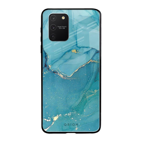 Blue Golden Glitter Glossy Case for Samsung Galaxy S10 lite