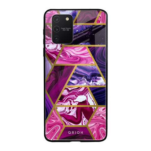 Electroplated Geometric Marble Glossy Case for Samsung Galaxy S10 lite