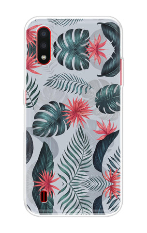Retro Floral Leaf Soft Cover for Samsung Galaxy A01