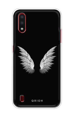 White Angel Wings Soft Cover for Samsung Galaxy A01