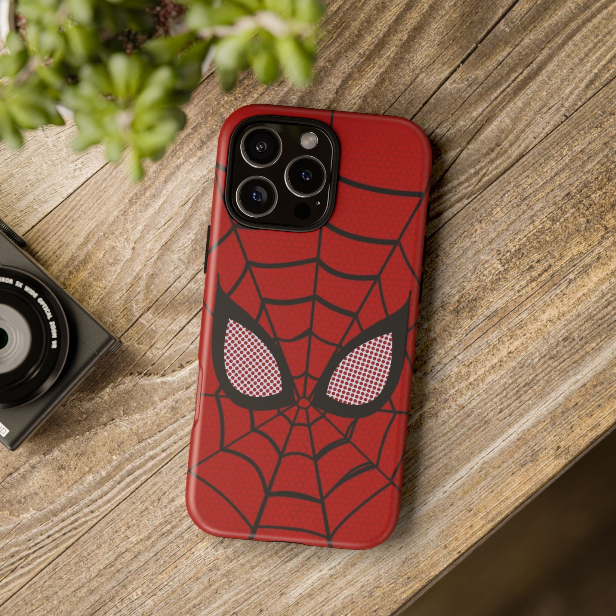 Scarlet Grid Mask Premium Tough Shining Phone Case (Double Layer) Available For All iPhone Models