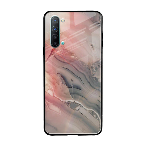 Pink And Grey Marble Glossy Case For Oppo Reno 3