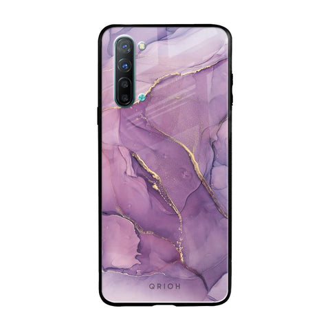 Purple Gold Marble Glossy Case for Oppo Reno 3