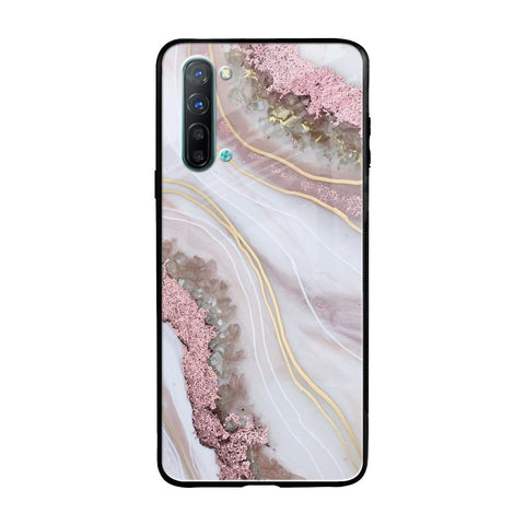Pink & Gold Gllitter Marble Glossy Case for Oppo Reno 3