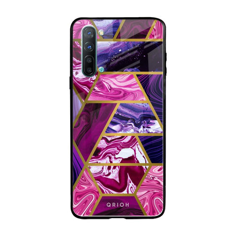 Electroplated Geometric Marble Glossy Case for Oppo Reno 3