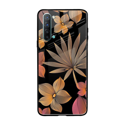 Lines Pattern Flowers Glossy Case for Oppo Reno 3