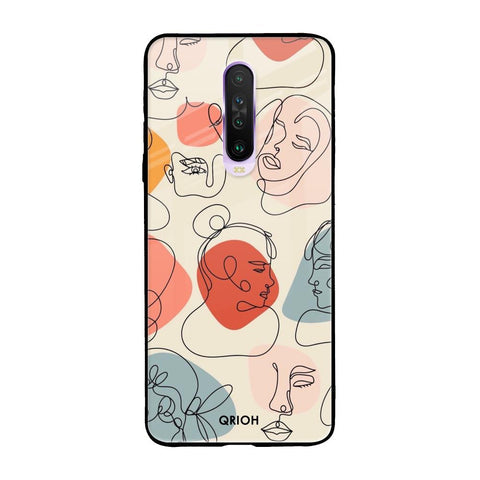 Abstract Faces Glossy Case for Poco X2