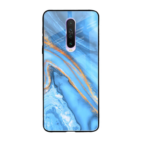 Vibrant Blue Marble Glossy Case for Poco X2