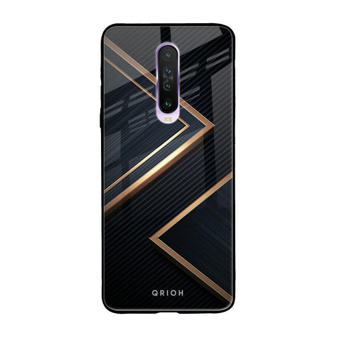 Sleek Golden & Navy Glossy Case for Poco X2