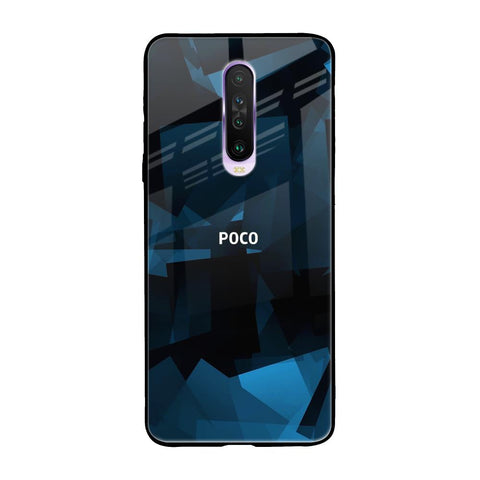 Polygonal Blue Box Glossy Case For Poco X2