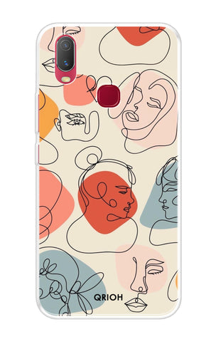 Abstract Faces Soft Cover for Vivo Y11 2019