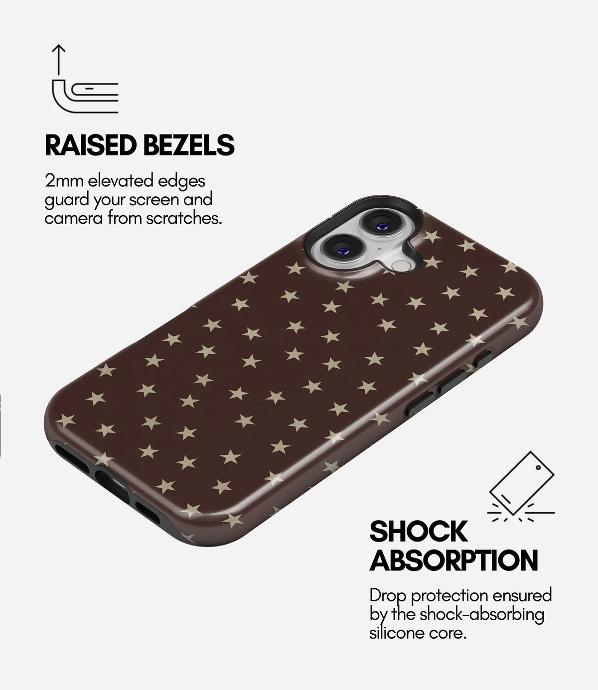 Mocha Stars Premium Tough Shining Phone Case (Double Layer) Available For All iPhone Models
