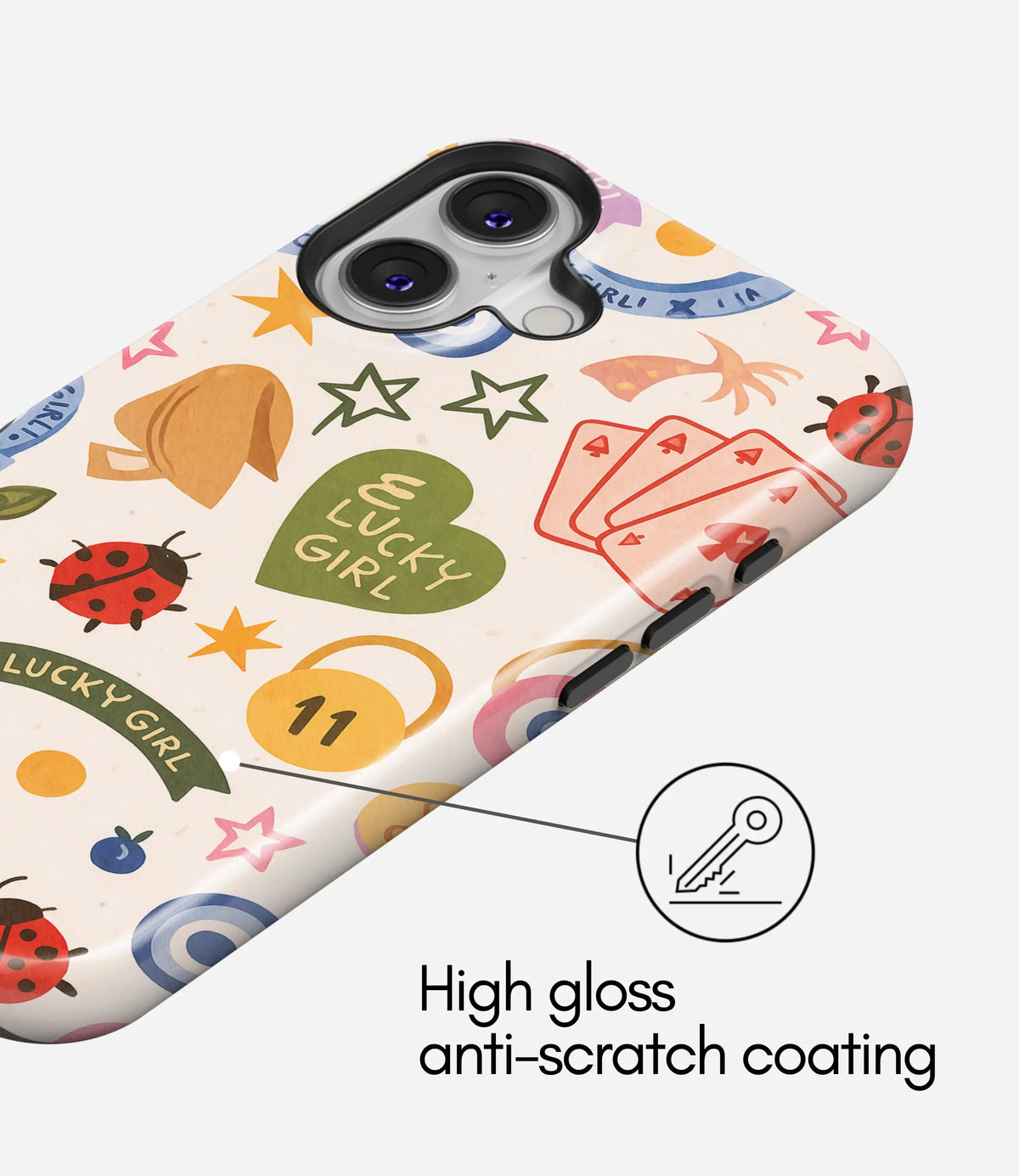 Lady Luck Premium Tough Shining Phone Case (Double Layer) Available For All iPhone Models