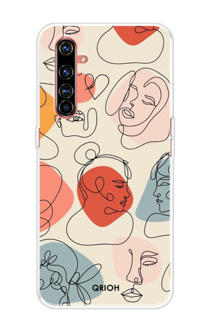 Abstract Faces Soft Cover for Realme X50 Pro