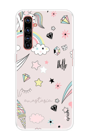 Unicorn Doodle Soft Cover For Realme X50 Pro