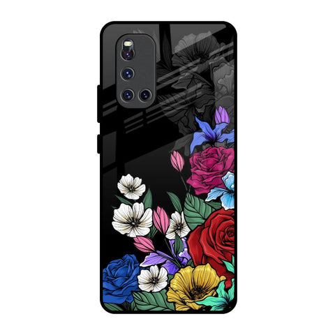 Rose Flower Bunch Art Glossy Case for Vivo V19