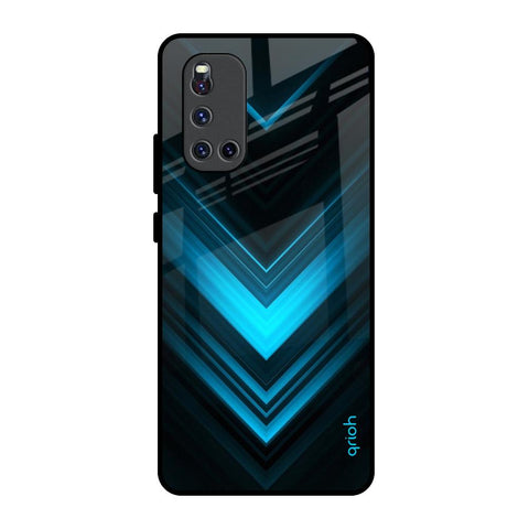 Vertical Blue Arrow Glossy Case For Vivo V19