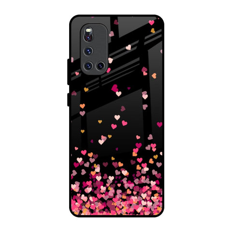 Heart Rain Fall Glossy Case For Vivo V19