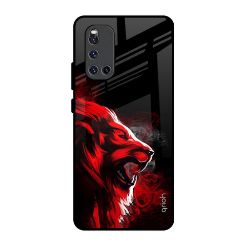 Red Angry Lion Glossy Case for Vivo V19