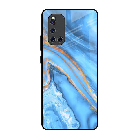Vibrant Blue Marble Glossy Case for Vivo V19
