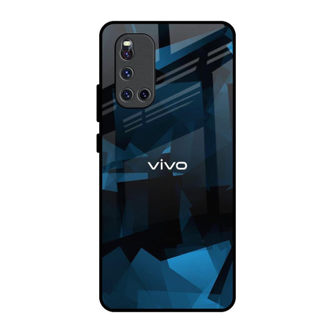Polygonal Blue Box Glossy Case For Vivo V19