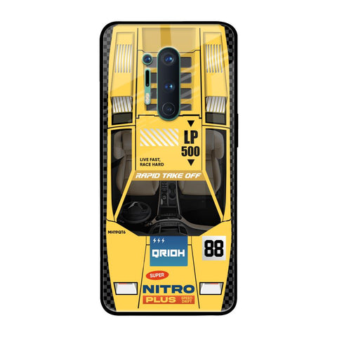 Yellow Racing Car Glossy Case for OnePlus 8 Pro